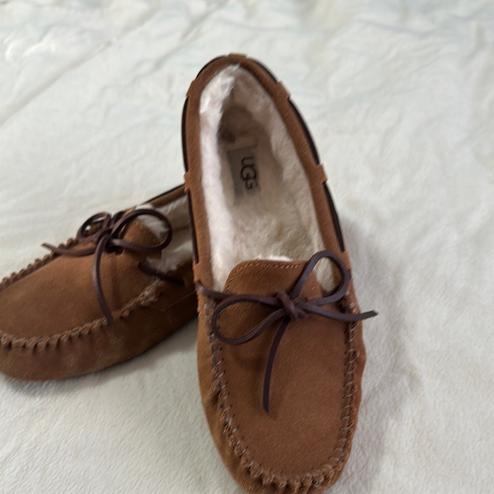 UGG Chestnut Suede Slippers